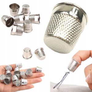 Naparstek klasyczny metalowy niklowany na palce