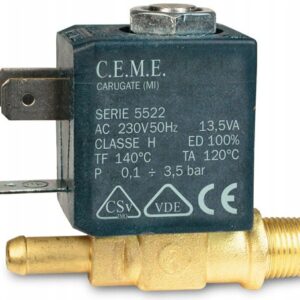 ELEKTROZAWÓR ZAWÓR PROSTY PRZELOTOWY CEME WŁOSKI 230V 1/8' WODA POWIETRZE