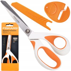 NOŻYCZKI FISKARS RAZOREDGE KRAWIECKIE DO TKANIN NOŻYCE 21CM MOCNE + GŁADZIK