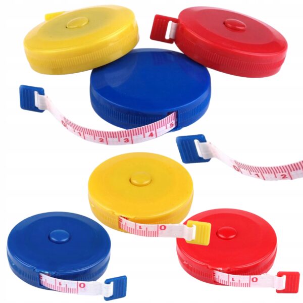 Centymetr krawiecki rozwijany zwijany MIX KOLORÓW