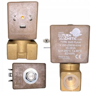 ELEKTROZAWÓR ZAWÓR PRZELOTOWY PROSTY SATURN WŁOSKI 230V 1/4' WODA POWIETRZE