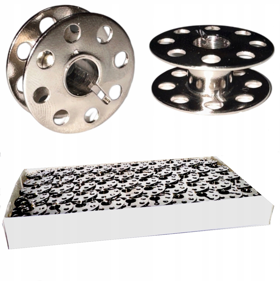 SZPULKA DO MASZYN JUKI SIRUBA BROTHER METALOWA 100 sztuk