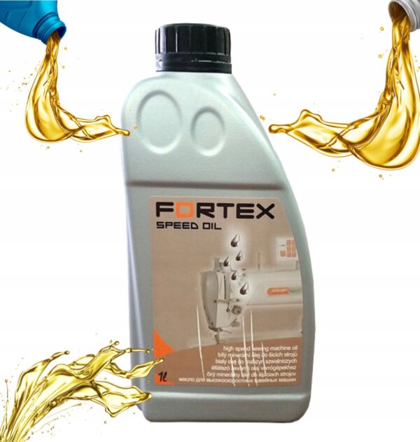 OLEJ SMAR DO MASZYN SZWALNICZYCH NISKOOBROTWYCH BIAŁY FORTEX 1L