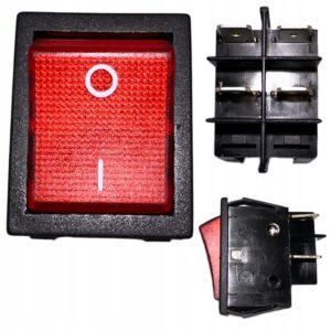 WYŁĄCZNIK WŁĄCZNIK DO MASZYN CZERWONY 230V