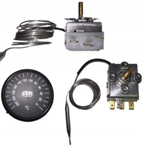 TERMOSTAT 0-220 STOPNI Z KAPILARĄ I POKRĘTŁEM 230V